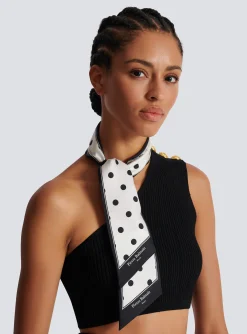 Roses And Polka Dots Printed Bandana-Balmain Best