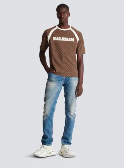 Retro Mini Monogram T-shirt-Balmain Cheap