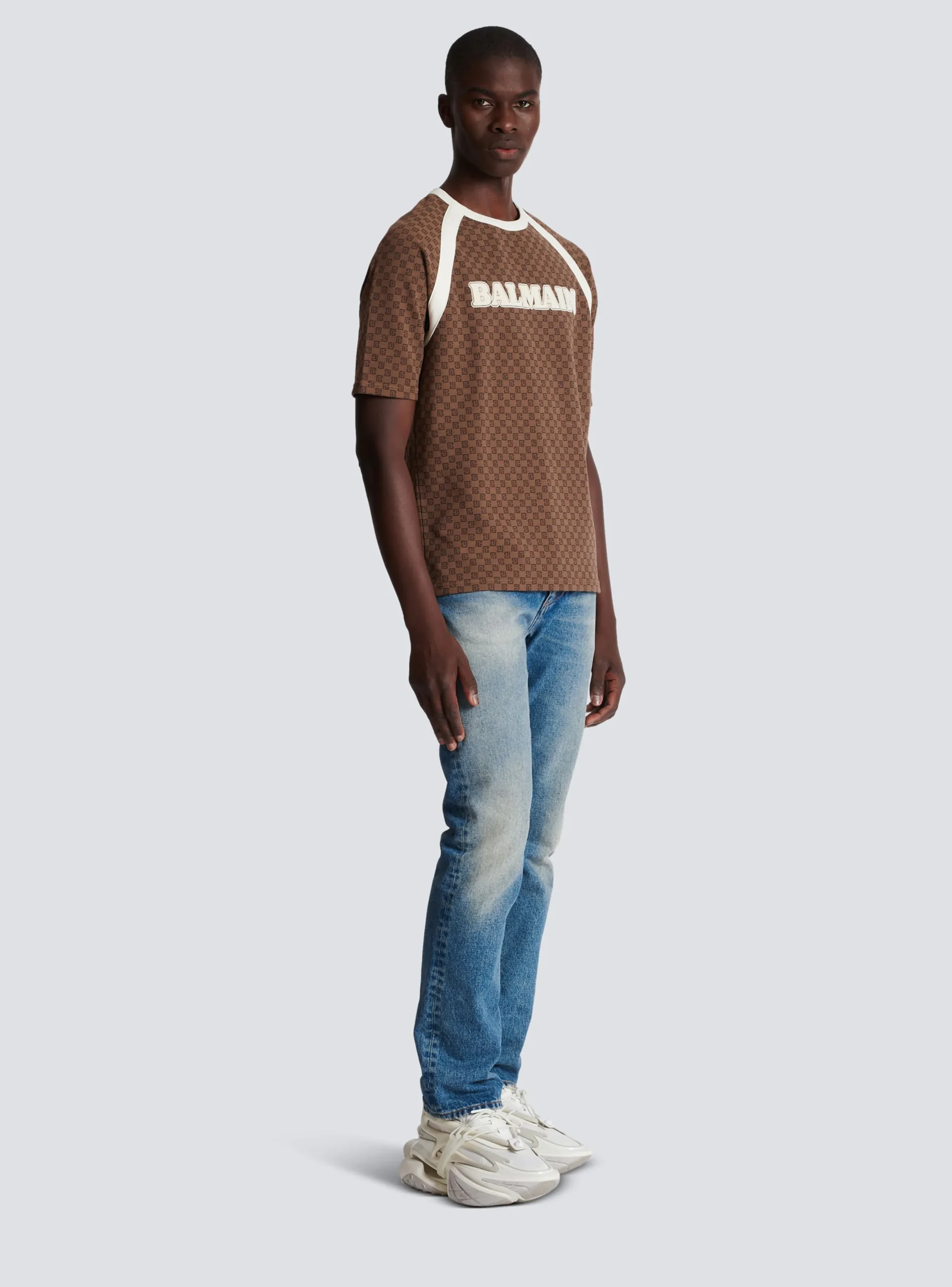 Retro Mini Monogram T-shirt-Balmain Cheap