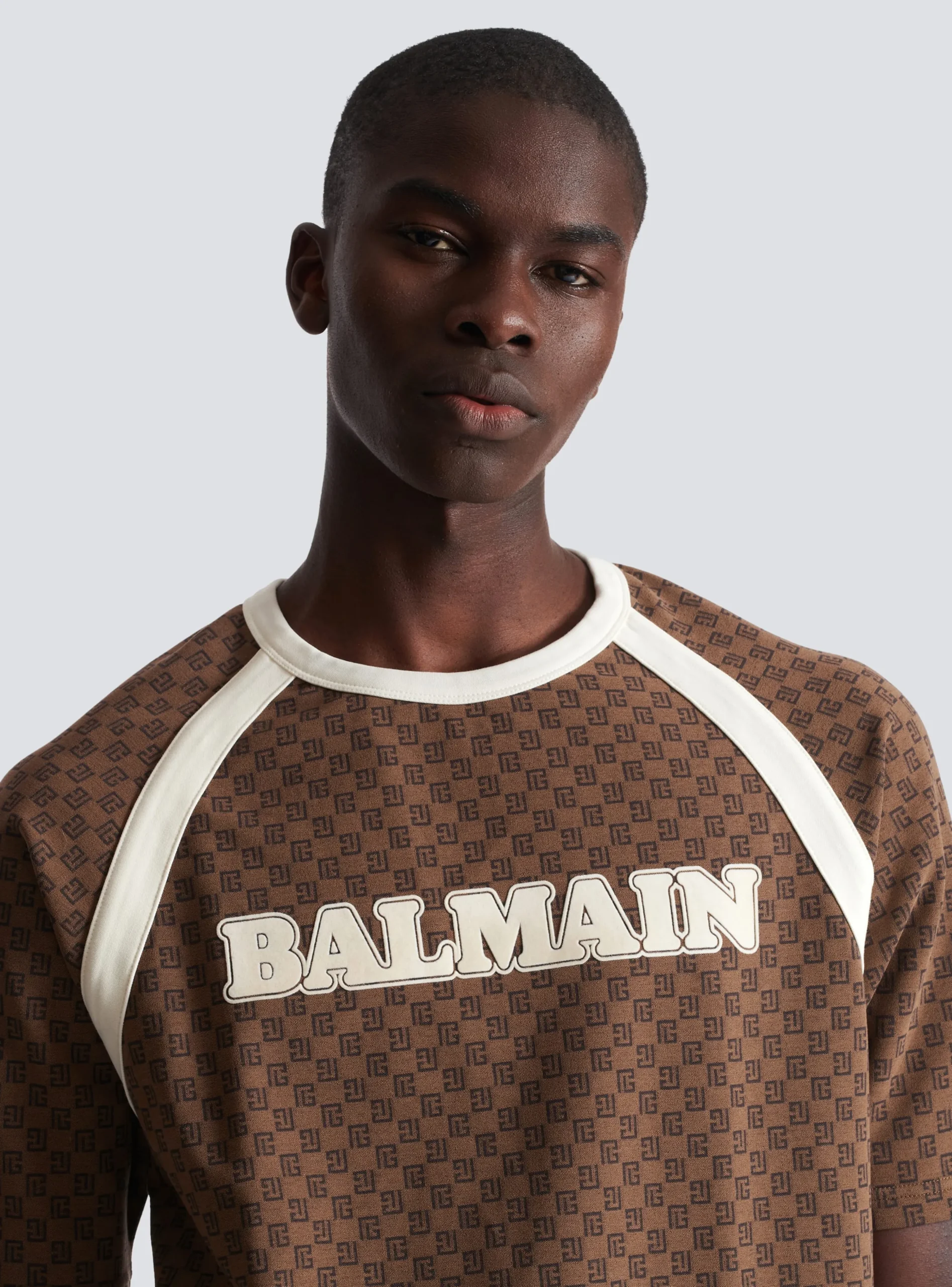 Retro Mini Monogram T-shirt-Balmain Cheap