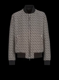 Reversible Cotton Bomber Jacket With Monogram-Balmain Discount