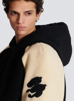 Reversible Varsity-style Puffer Jacket With Hood-Balmain Clearance