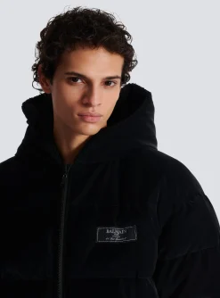 Reversible Varsity-style Puffer Jacket With Hood-Balmain Clearance