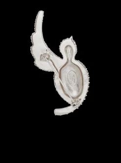 Rhinestone And Palladium Swallow Brooch-Balmain Flash Sale