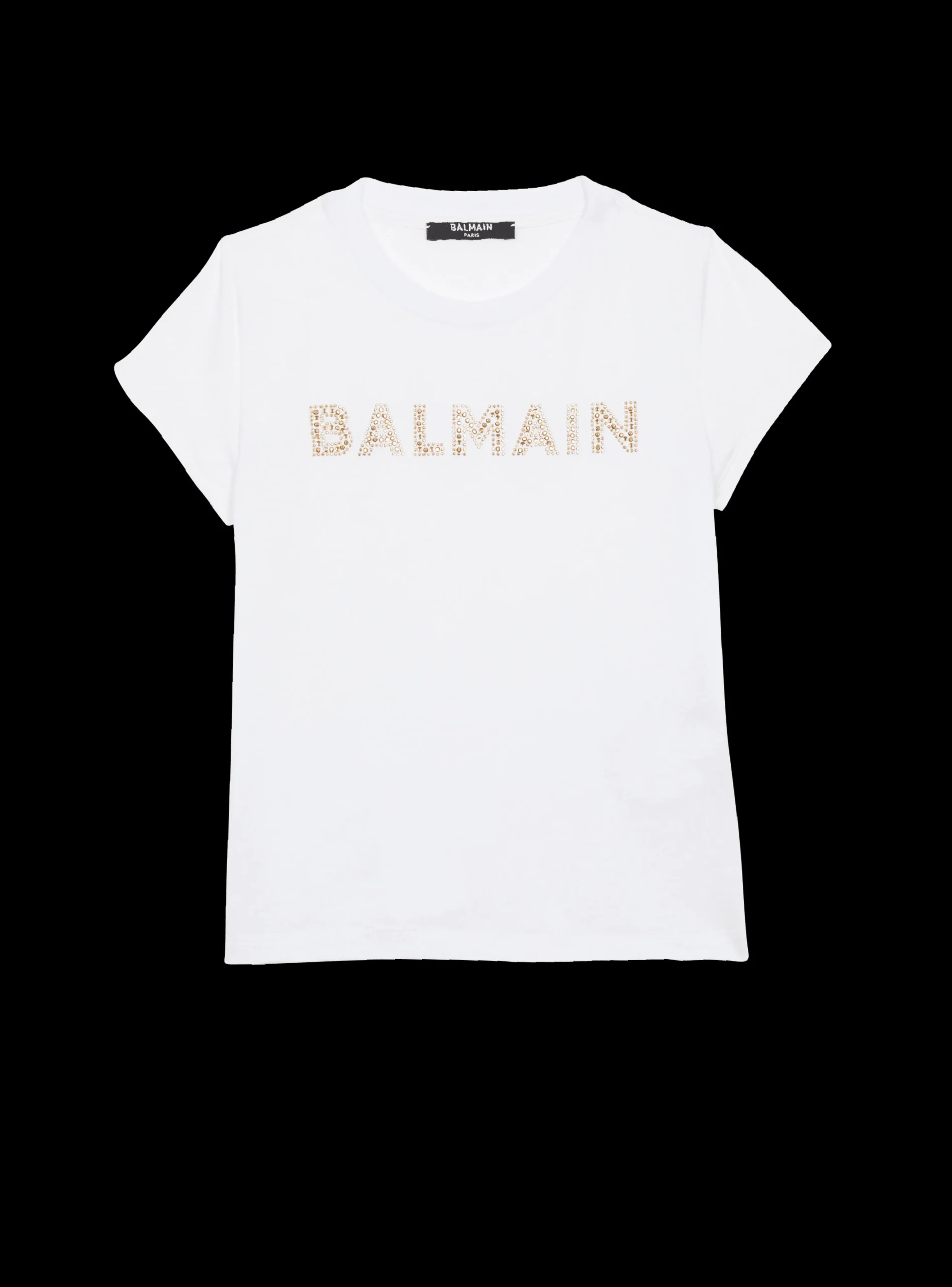 Rhinestoned T-Shirt-Balmain Hot