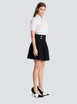 Ribbed Knit Skater Skirt-Balmain Store