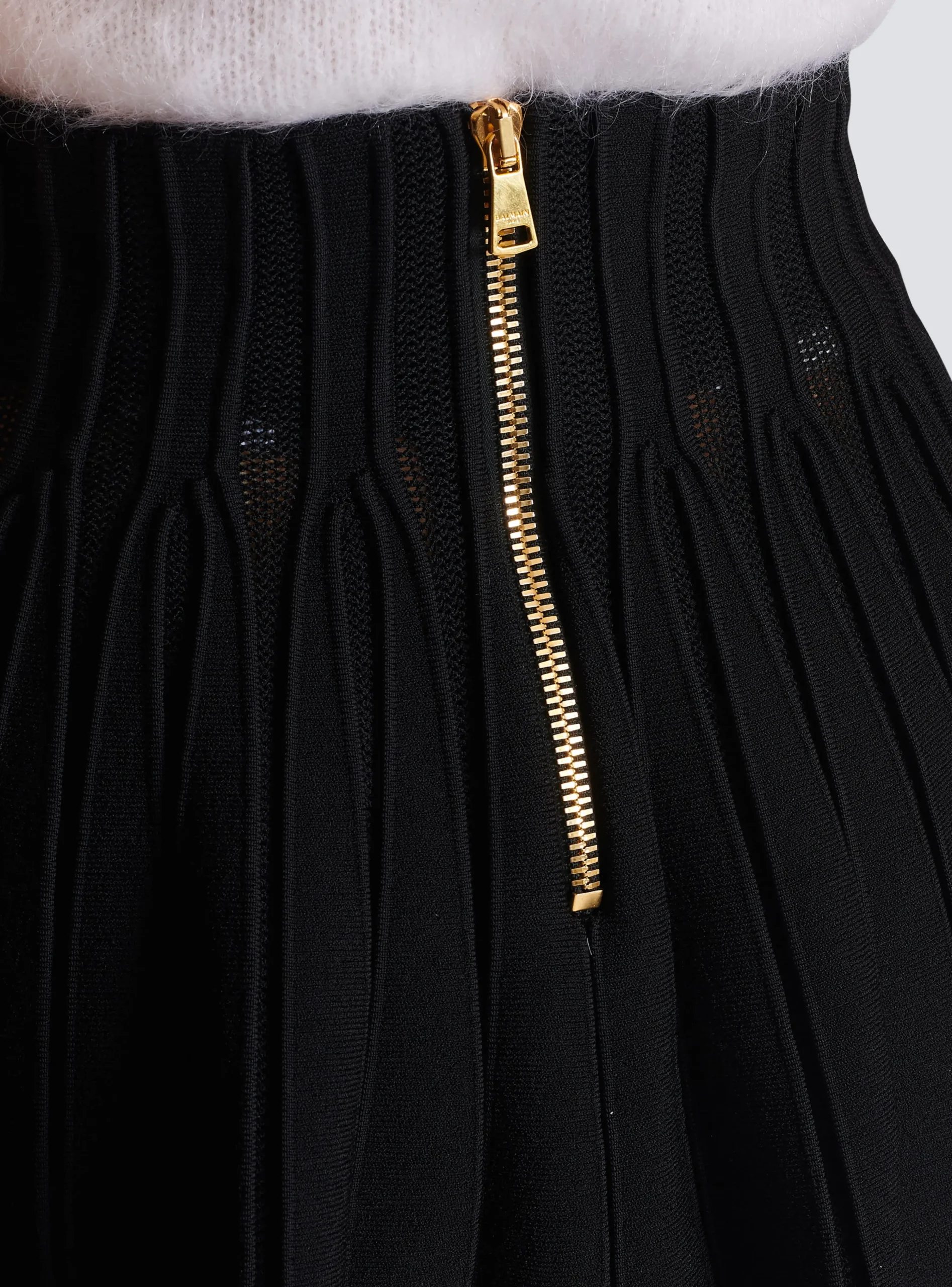 Ribbed Knit Skater Skirt-Balmain Store