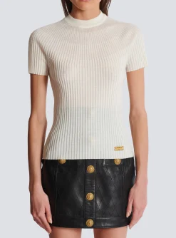 Ribbed Knit Top-Balmain Hot