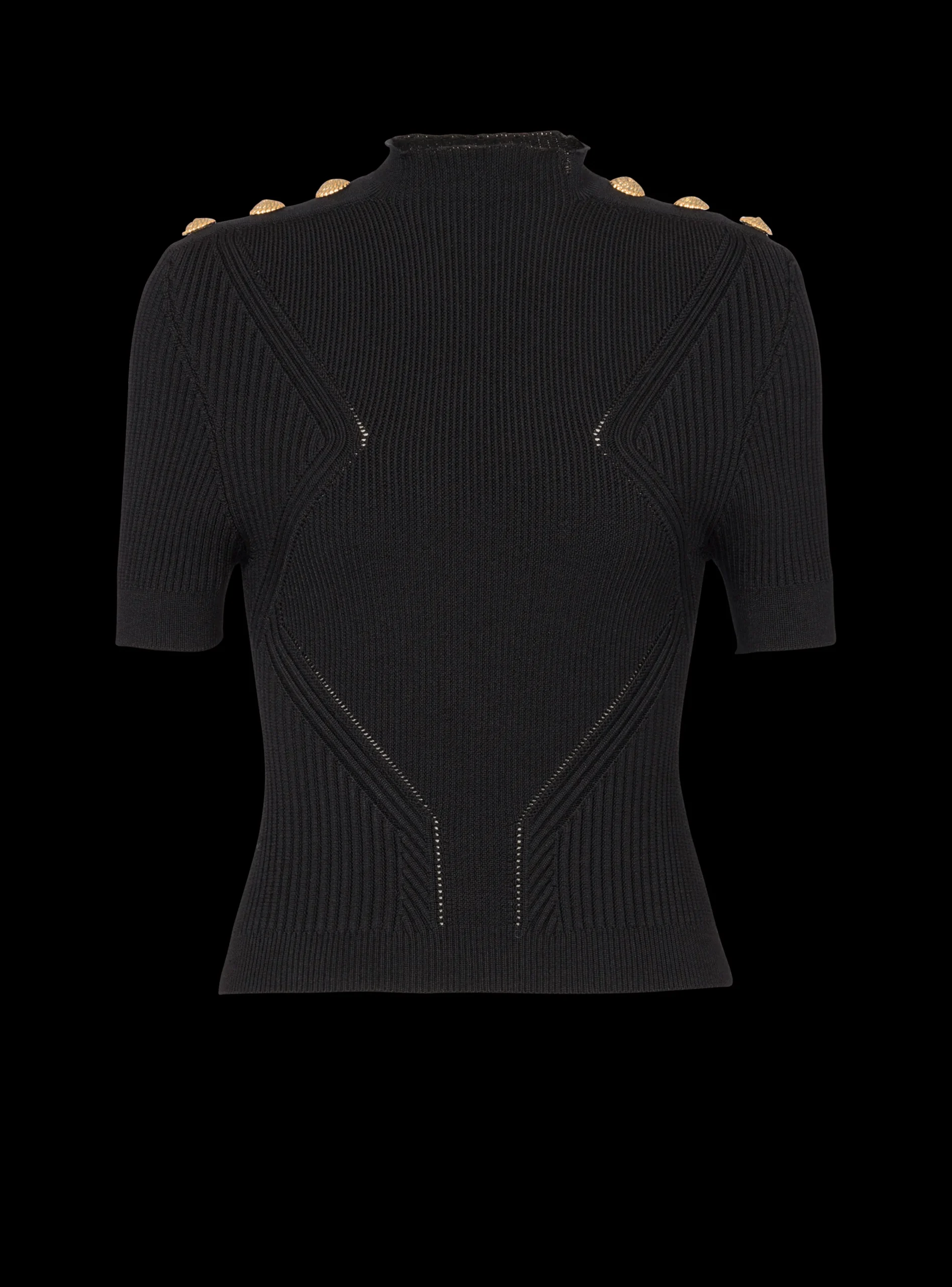 Ribbed Knit Top-Balmain Best Sale