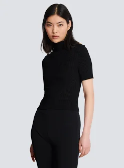 Ribbed Knit Top-Balmain Best Sale