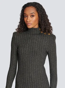 Ribbed Lurex Knit Jumper-Balmain New