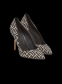 Ruby Stilettos With Jacquard Monogram-Balmain Shop