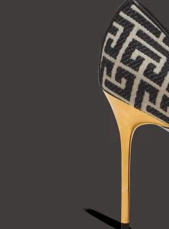 Ruby Stilettos With Jacquard Monogram-Balmain Shop