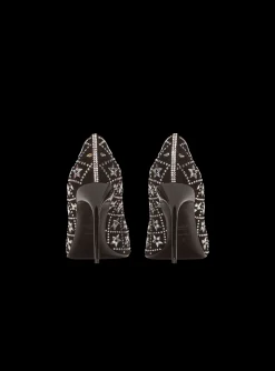 Ruby Suede And Crystal Pumps-Balmain Flash Sale