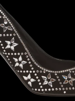 Ruby Suede And Crystal Pumps-Balmain Flash Sale