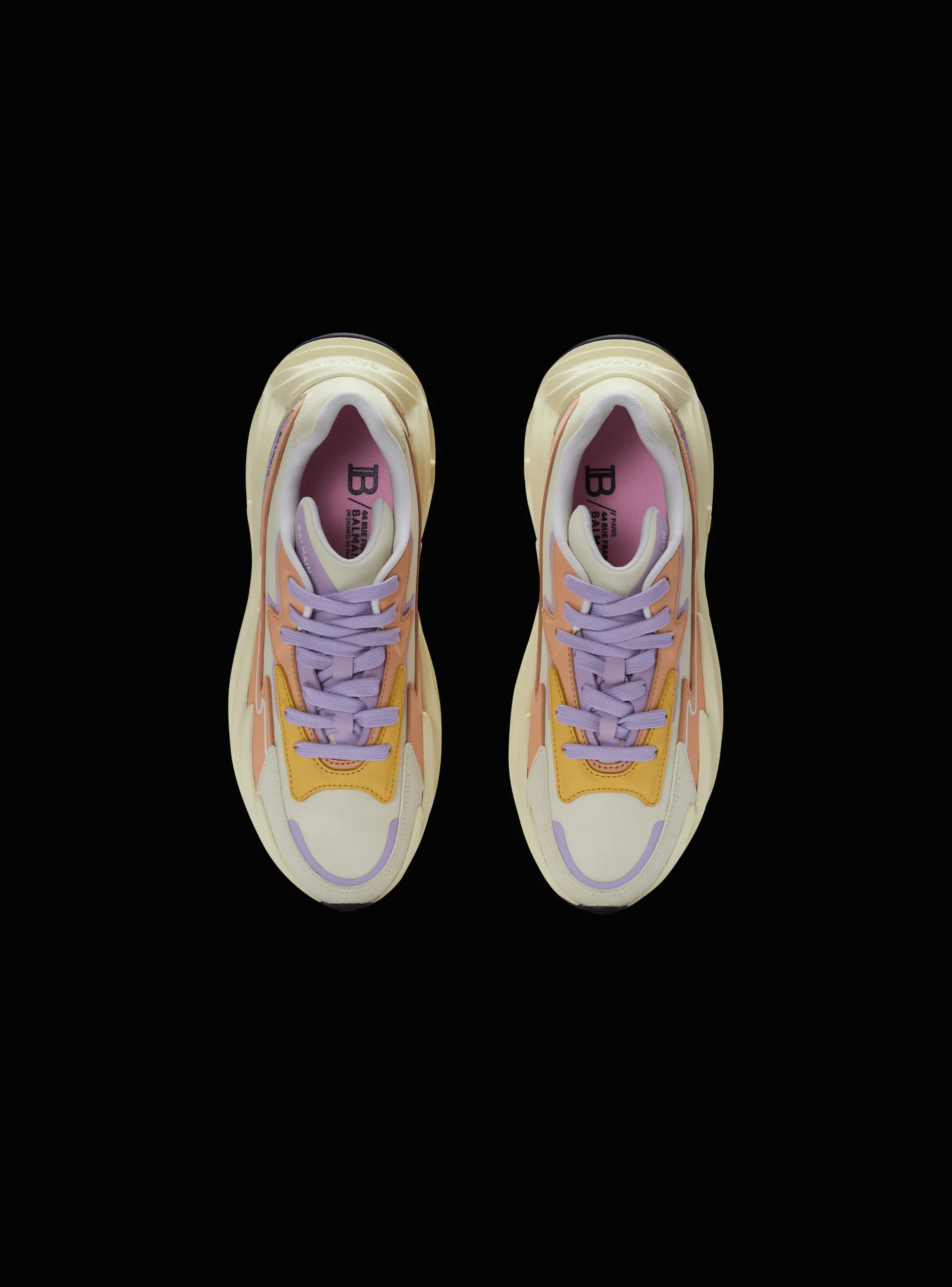 Run-Row Leather And Nylon Trainers-Balmain Store