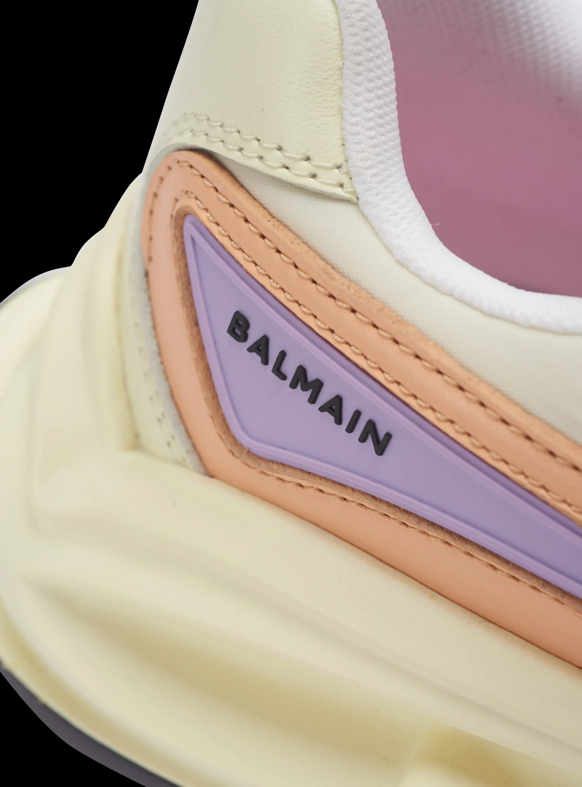 Run-Row Leather And Nylon Trainers-Balmain Store
