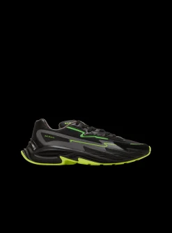 Run-Row Leather And Nylon Trainers-Balmain Outlet
