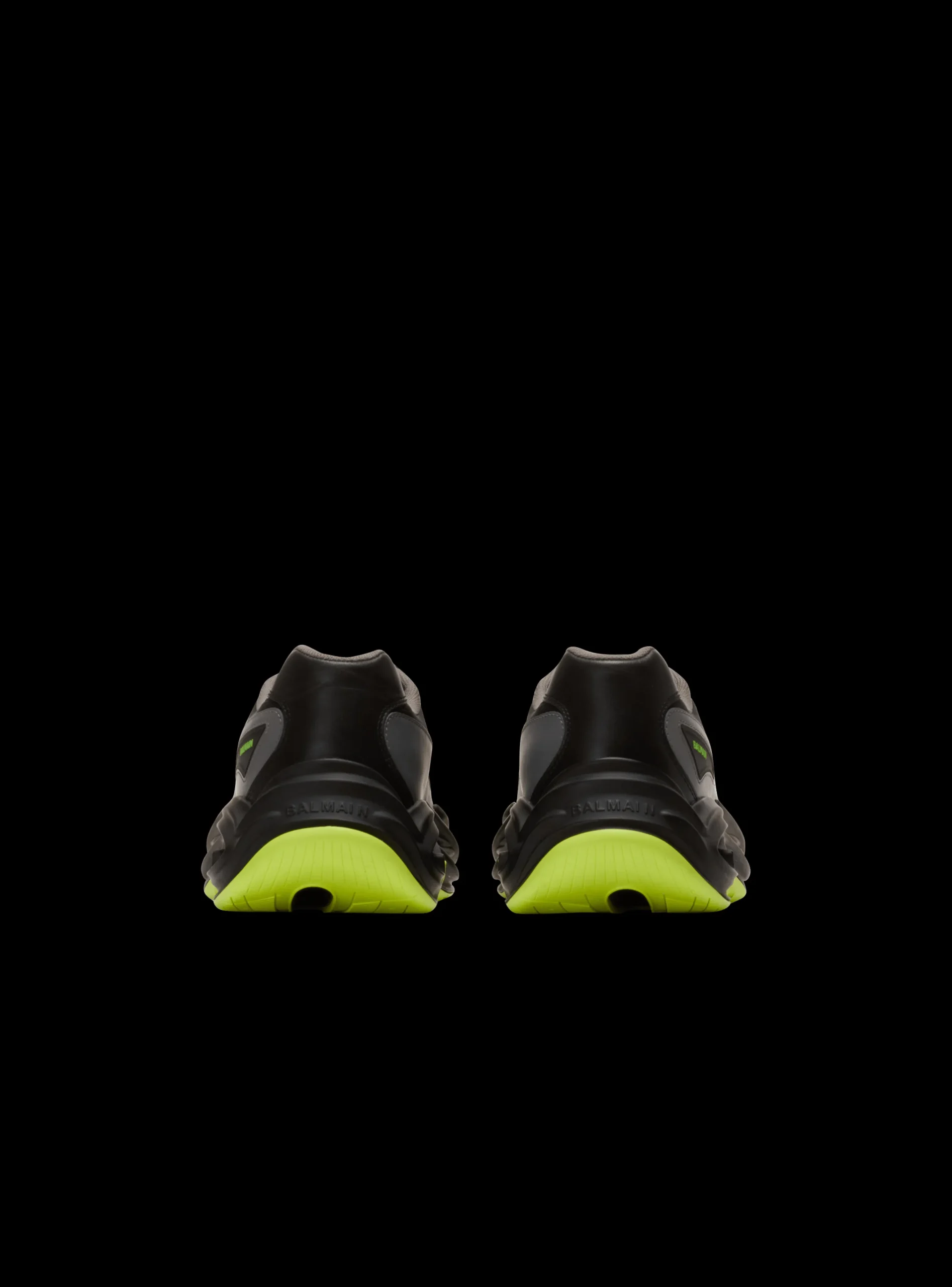 Run-Row Leather And Nylon Trainers-Balmain Outlet
