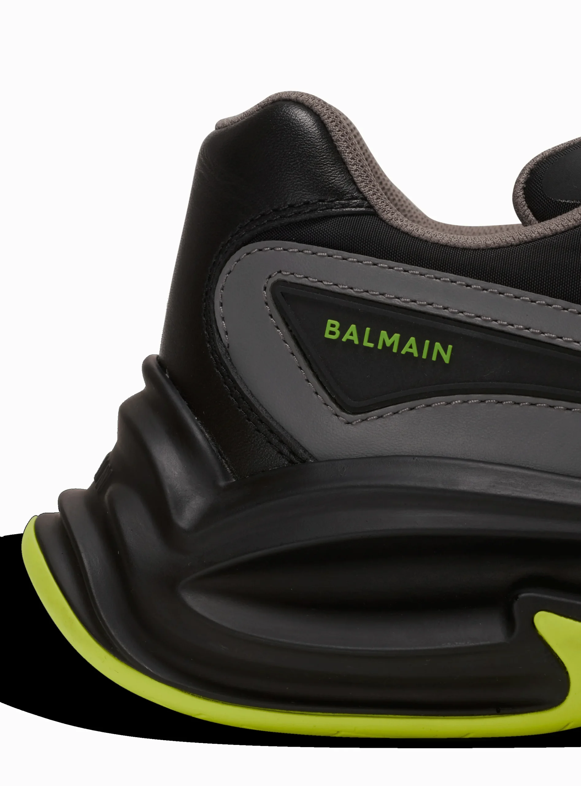 Run-Row Leather And Nylon Trainers-Balmain Outlet