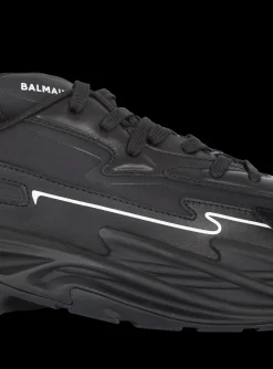 Run-Row Leather Trainers-Balmain Store