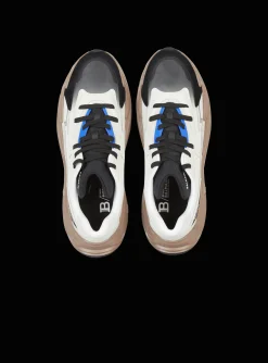 Run-Row Leather Trainers-Balmain Flash Sale