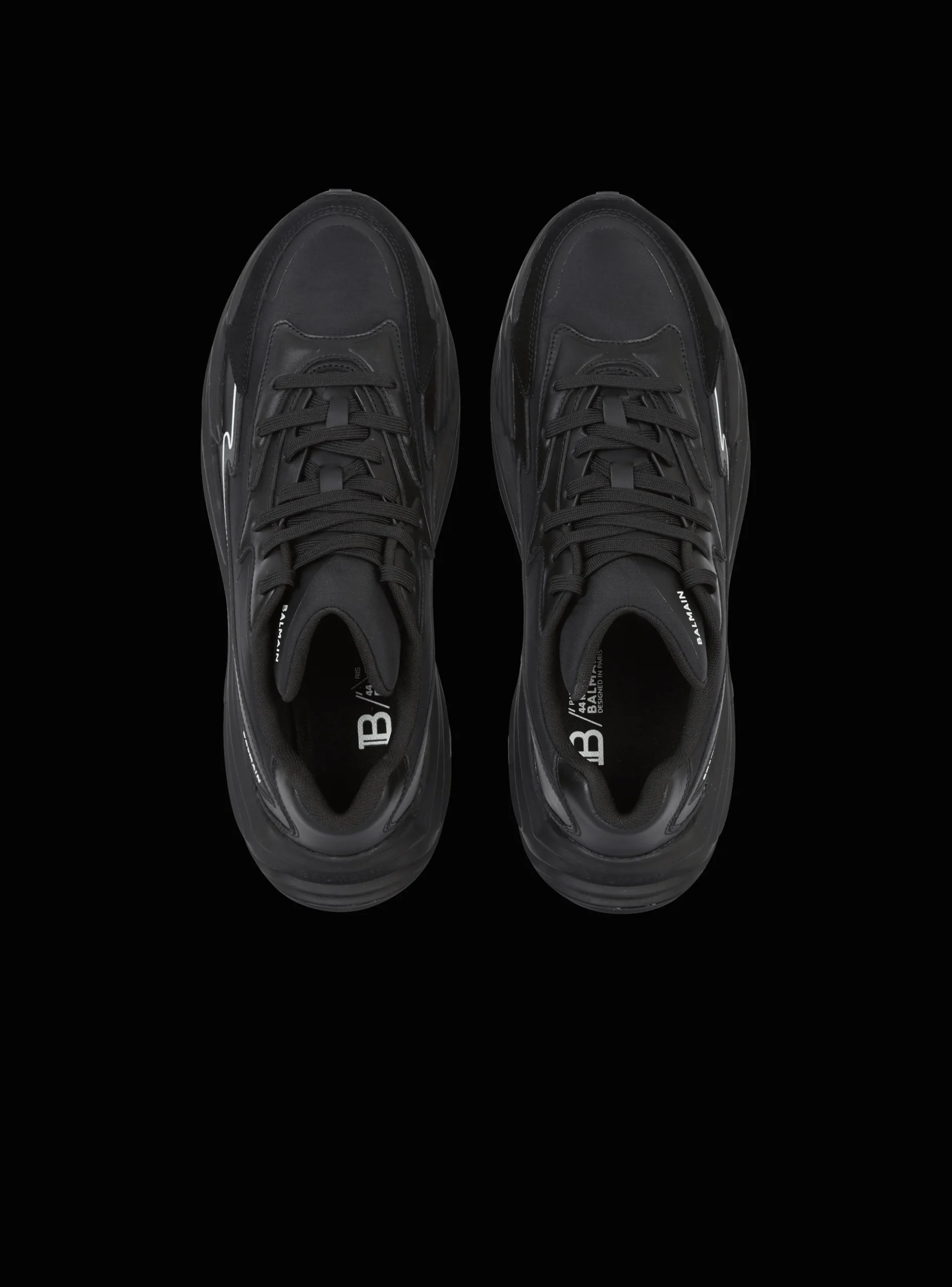 Run-Row Leather Trainers-Balmain New