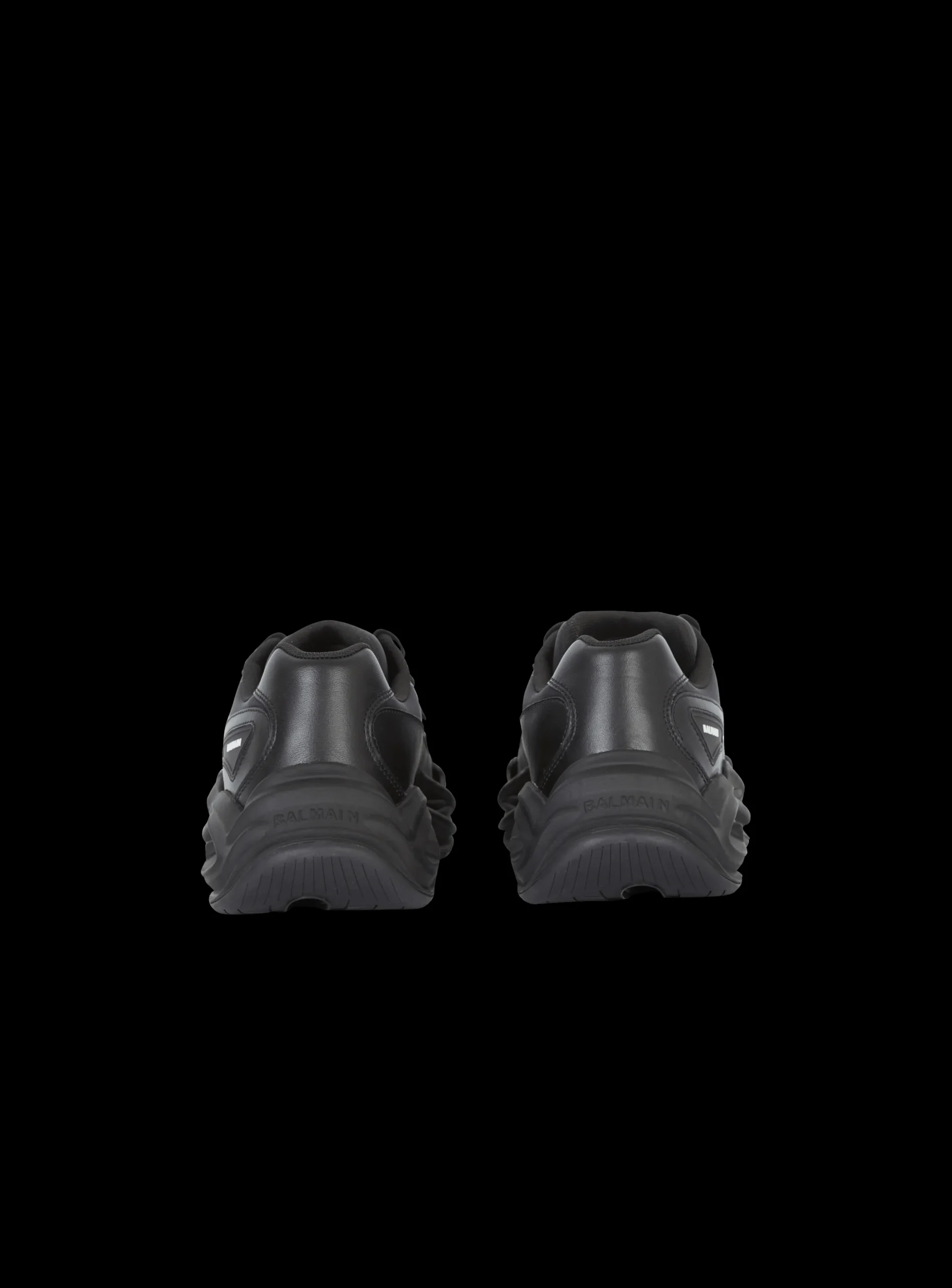 Run-Row Leather Trainers-Balmain New