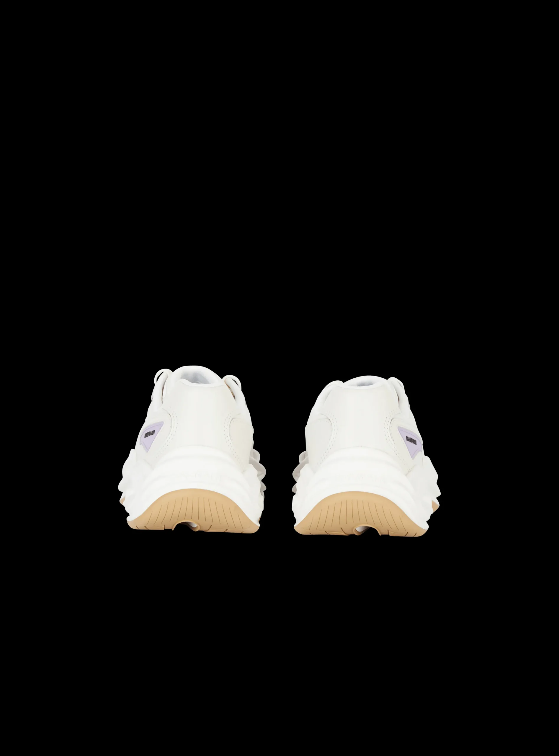 Run-Row Leather Trainers-Balmain Discount
