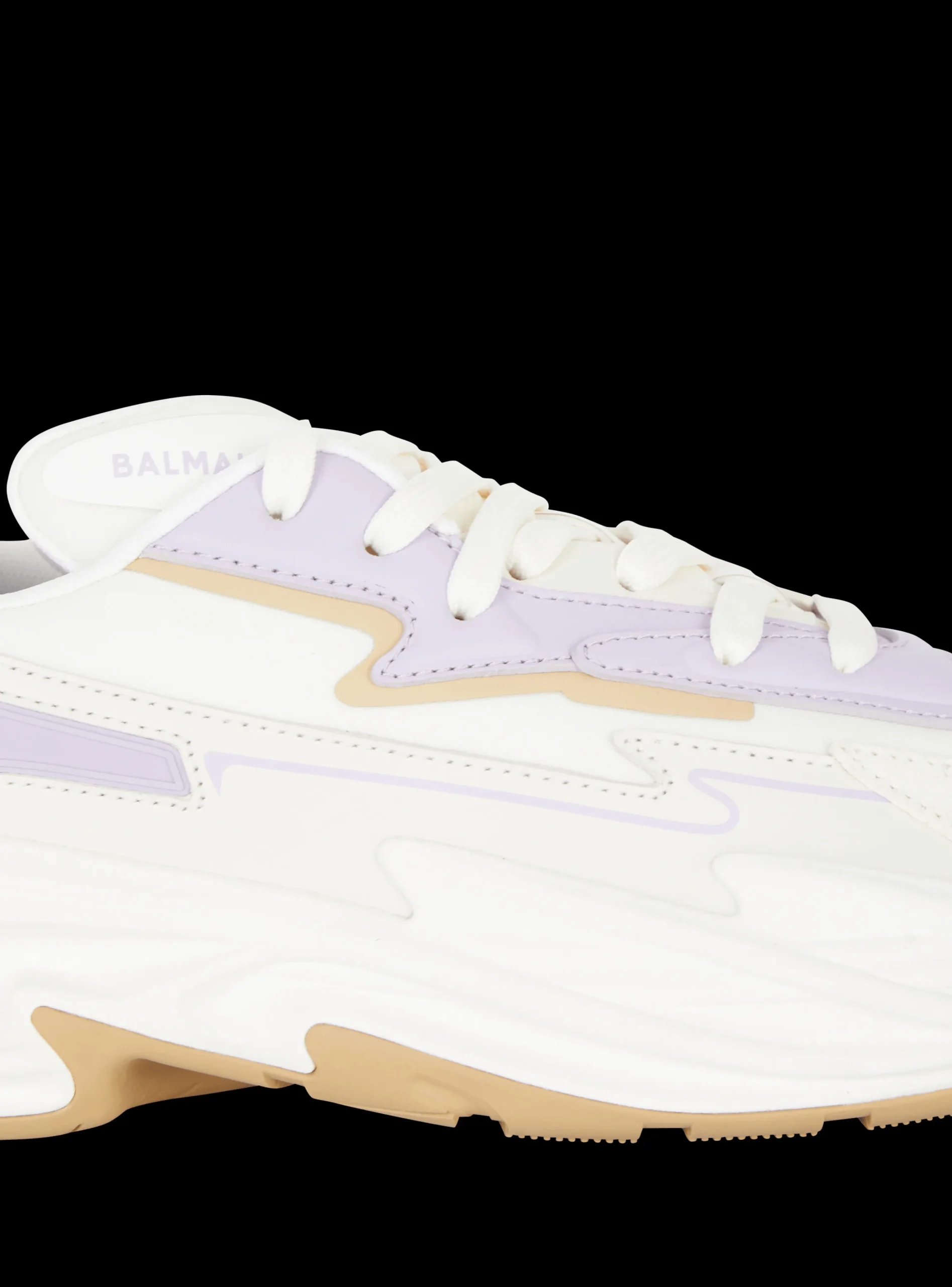 Run-Row Leather Trainers-Balmain Discount