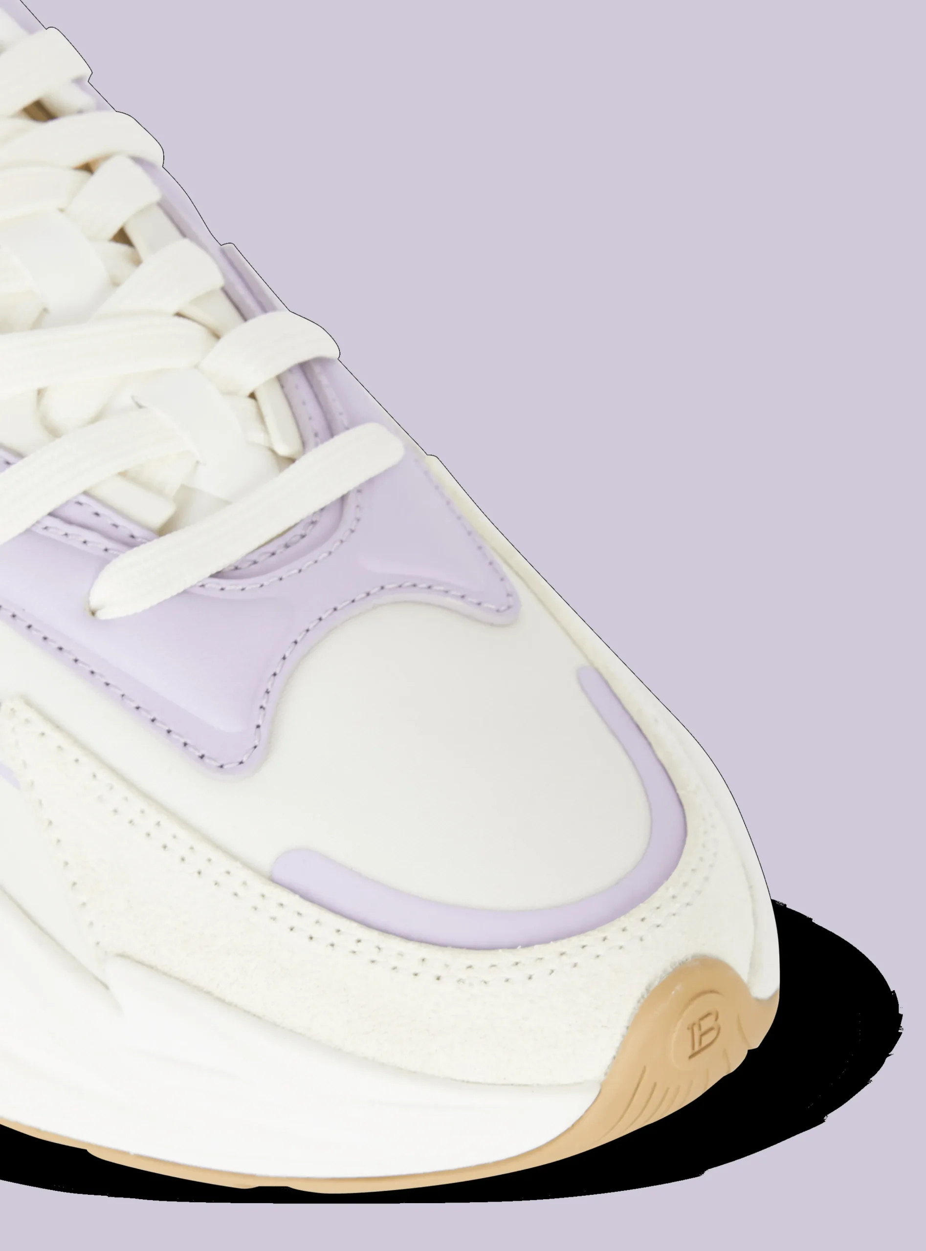 Run-Row Leather Trainers-Balmain Discount