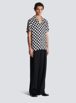 Satin Racing Pyjama Shirt-Balmain Flash Sale