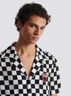 Satin Racing Pyjama Shirt-Balmain Flash Sale