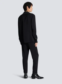 Satin Monogram Jacquard Shirt-Balmain Best