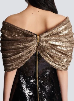 Sequinned Dress With Oversized Bow-Balmain Flash Sale