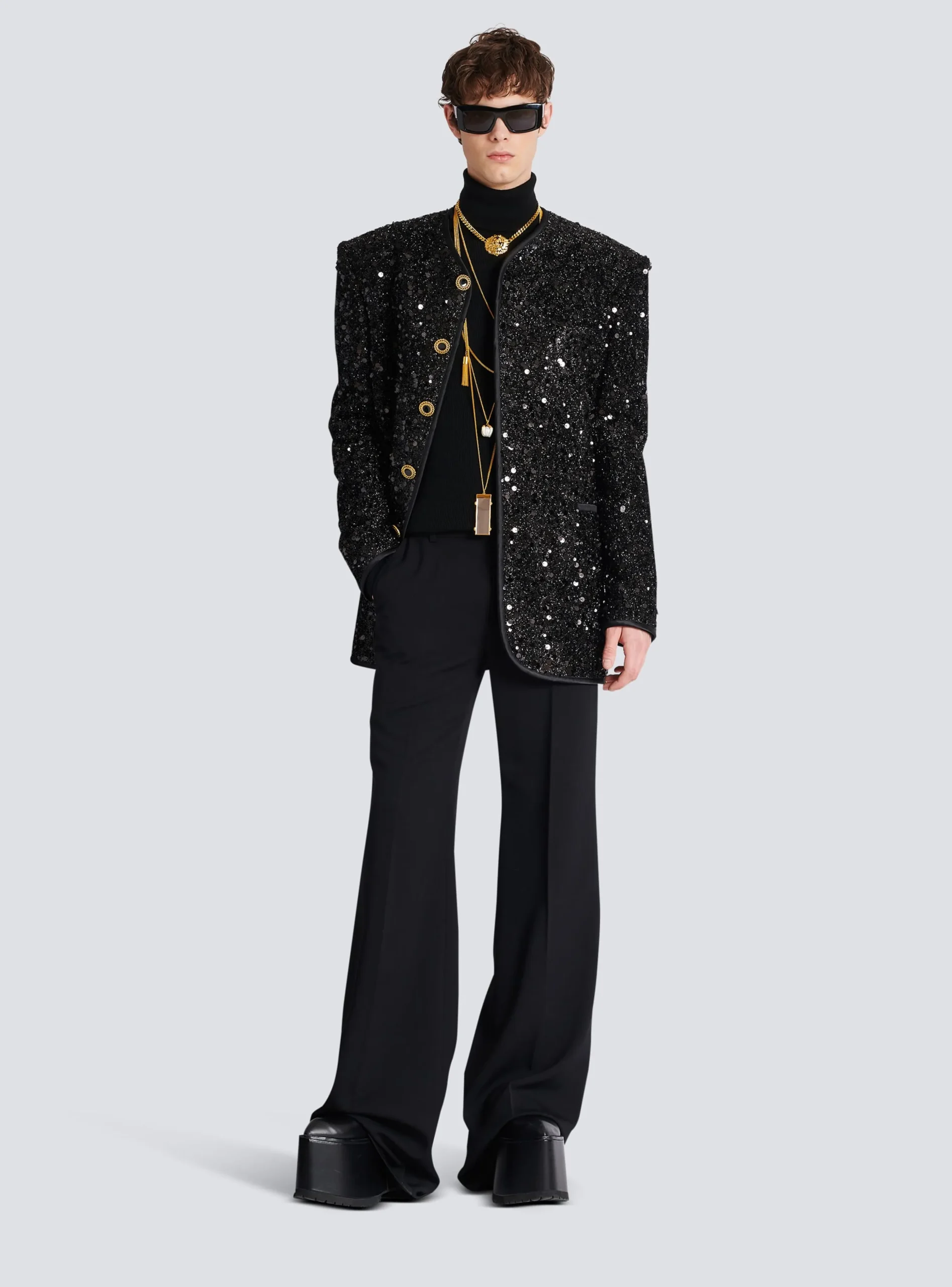 Sequinned Lurex Jacket-Balmain New