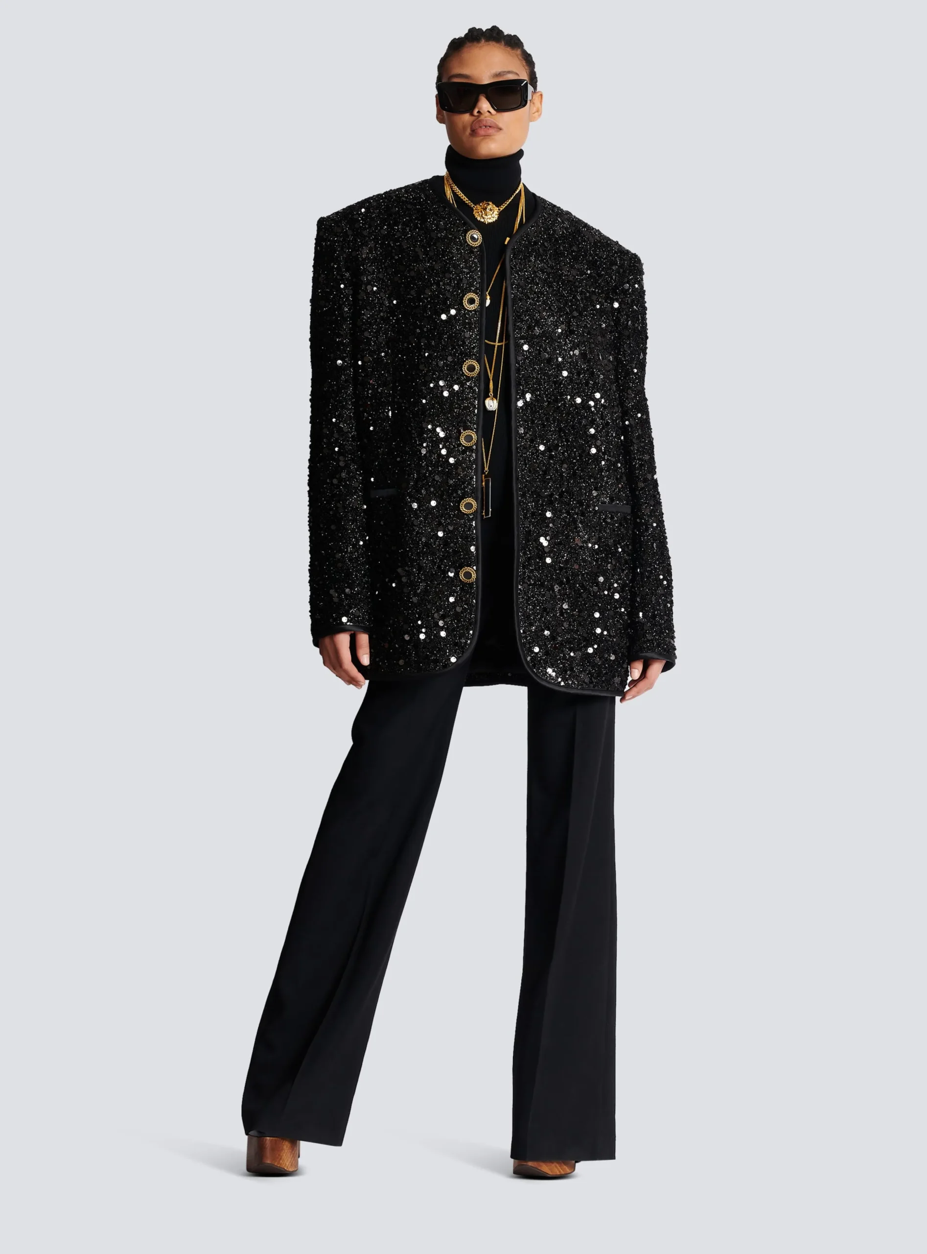 Sequinned Lurex Jacket-Balmain New