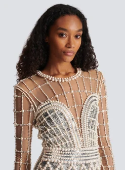Short Beaded Dress-Balmain Best Sale