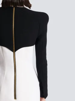 Short Buttoned Crepe Dress-Balmain Cheap