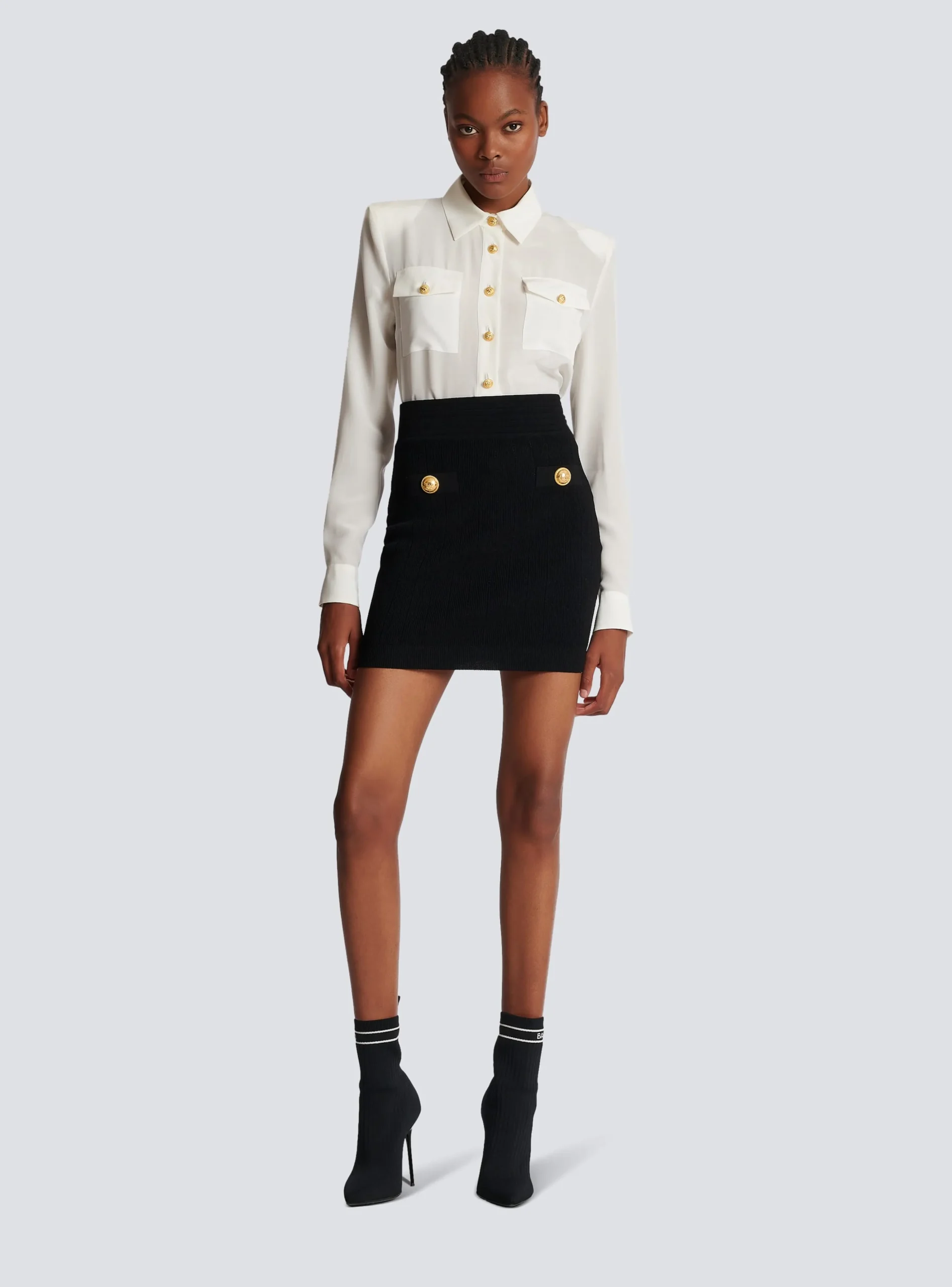 Short Knit Skirt-Balmain Cheap