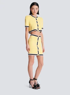 Short Knit Skirt With Buttons-Balmain New