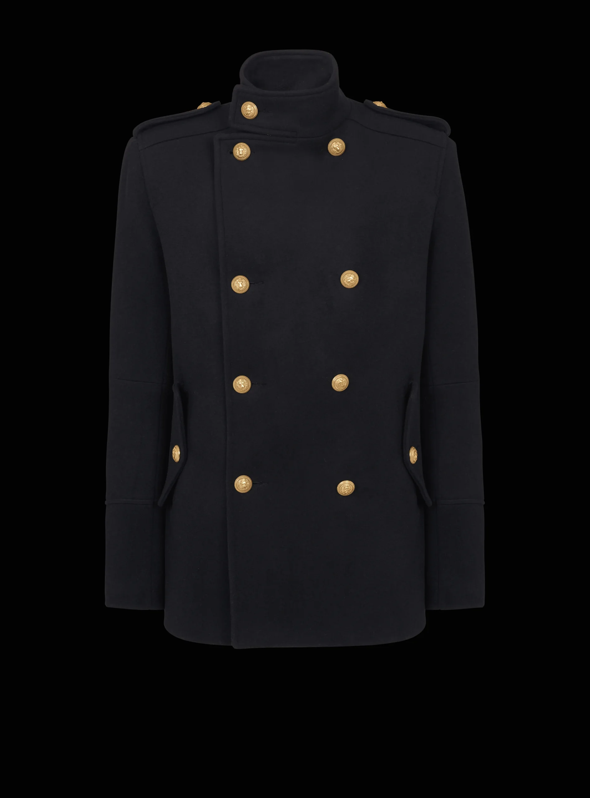 Short Military-style Coat-Balmain Outlet