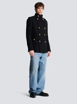 Short Military-style Coat-Balmain Outlet