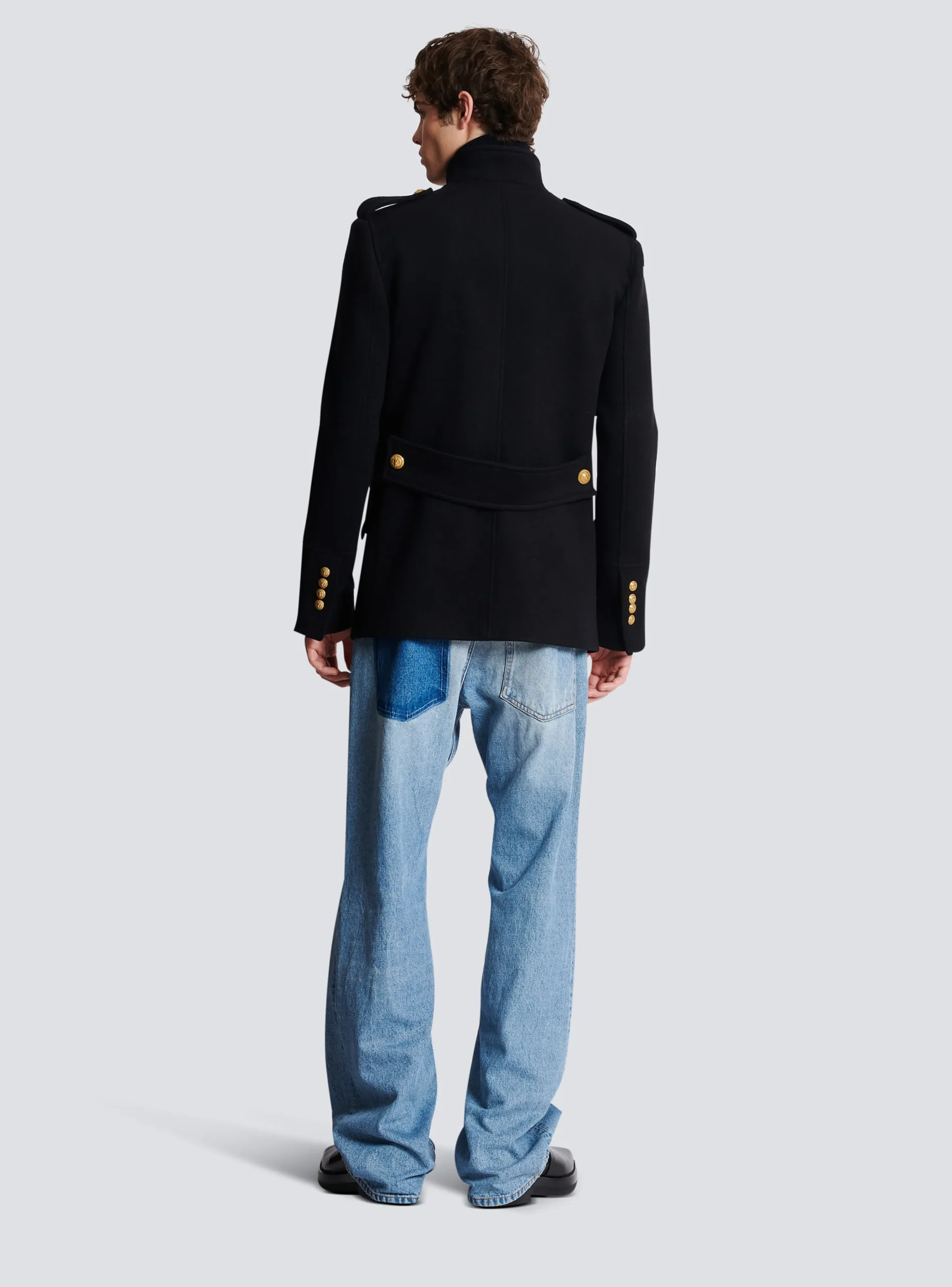 Short Military-style Coat-Balmain Outlet