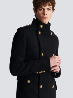 Short Military-style Coat-Balmain Outlet
