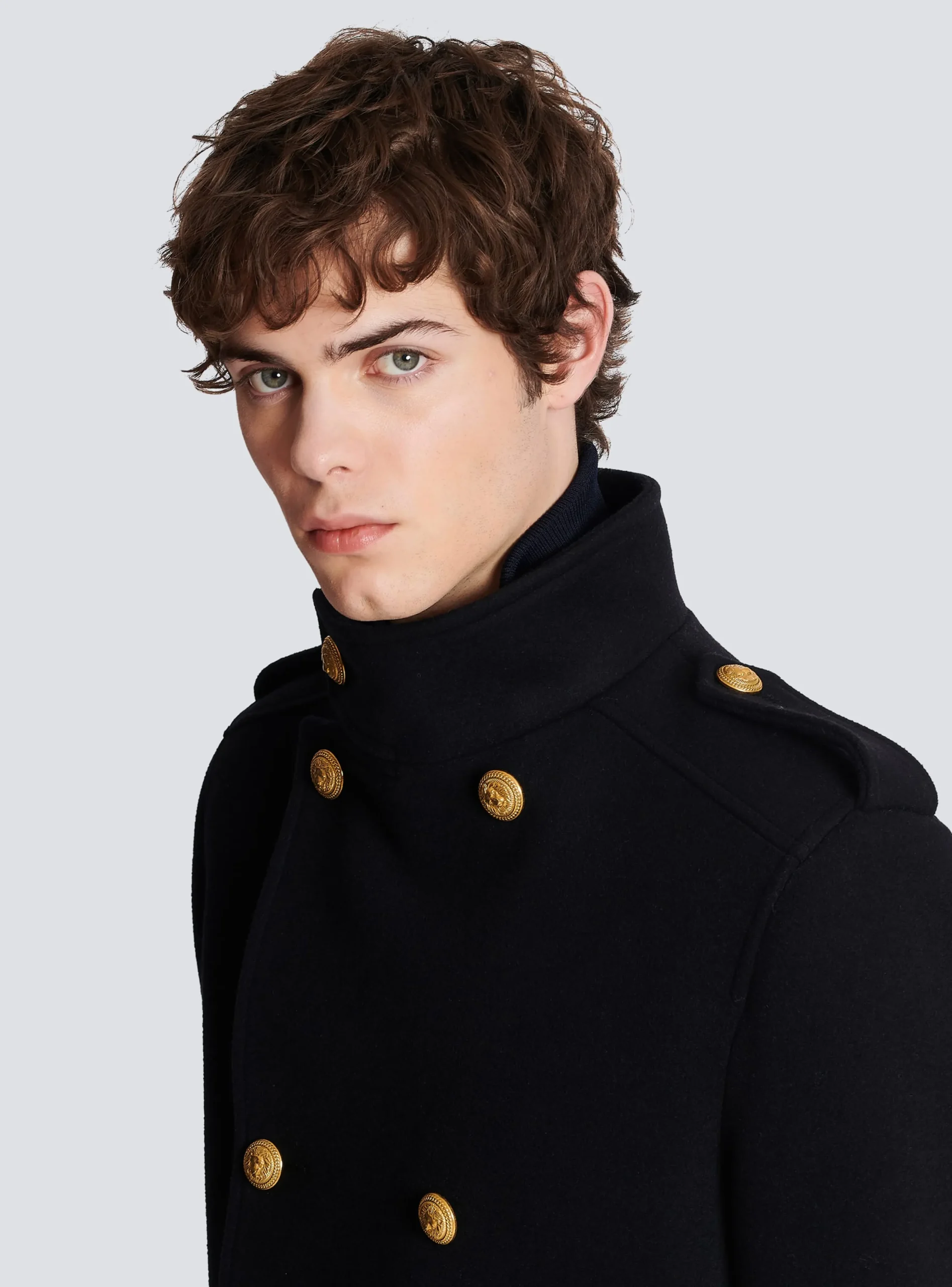 Short Military-style Coat-Balmain Outlet