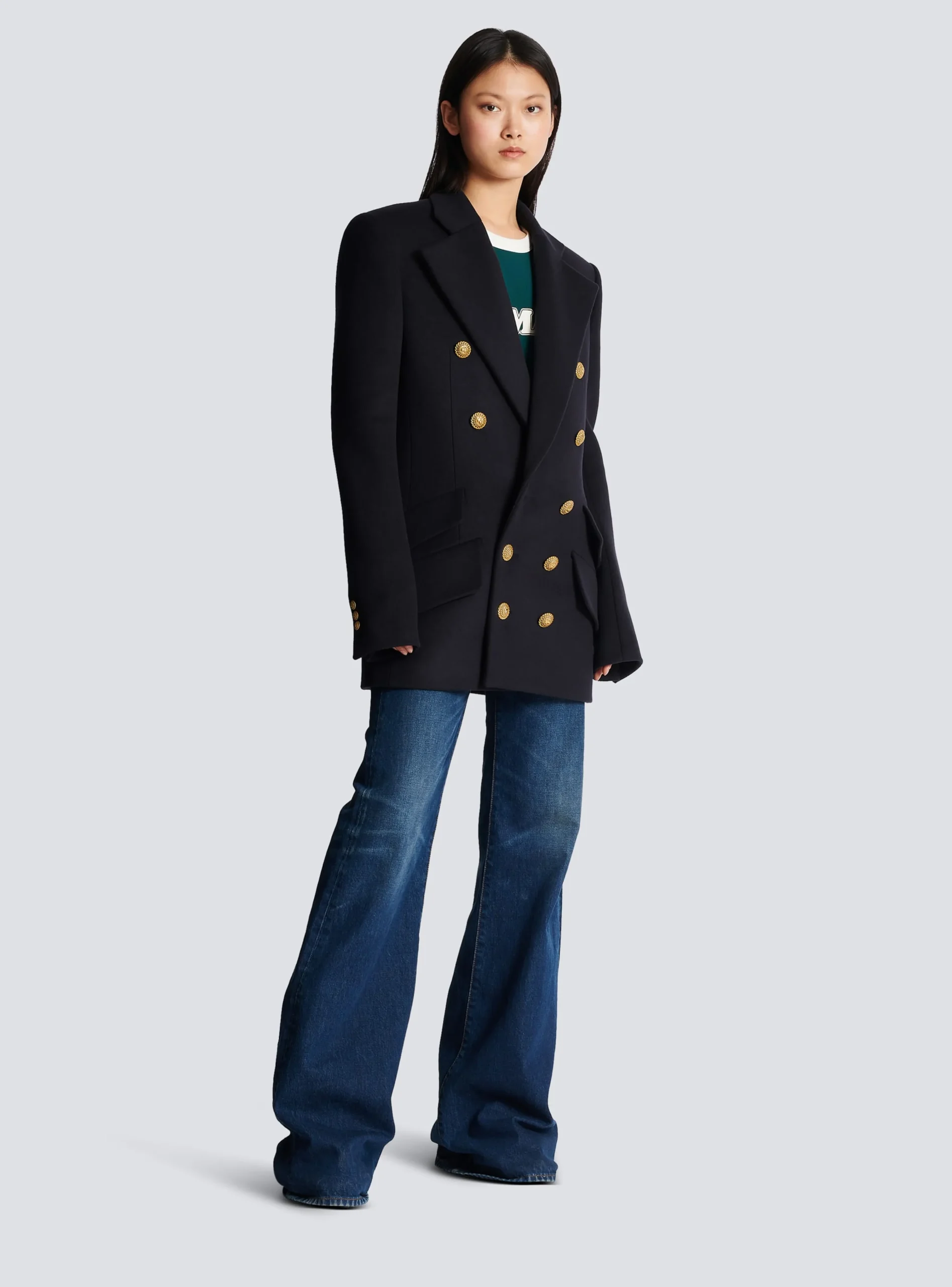 Short Military-style Coat-Balmain Sale