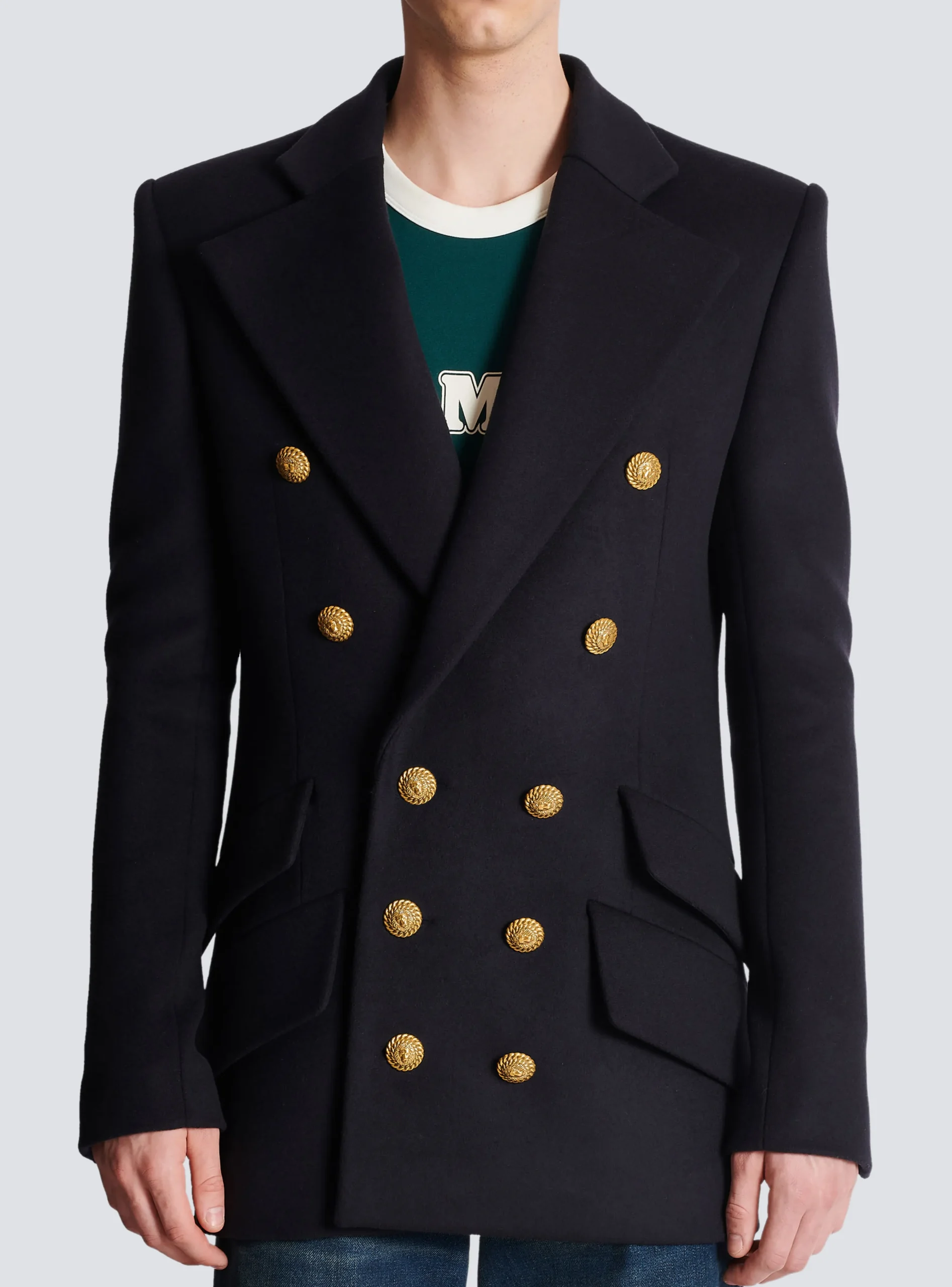 Short Military-style Coat-Balmain Sale