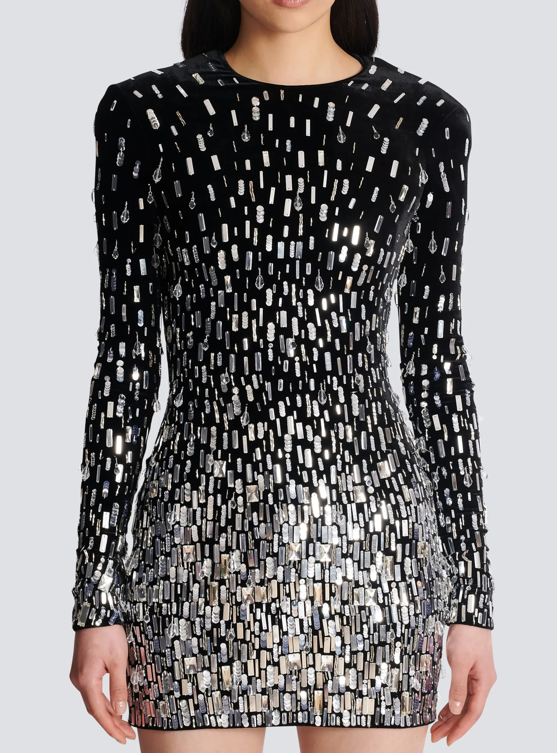 Short Sequin Dress-Balmain Best Sale
