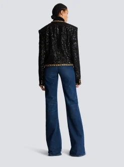 Short Sequin Jacket-Balmain Outlet